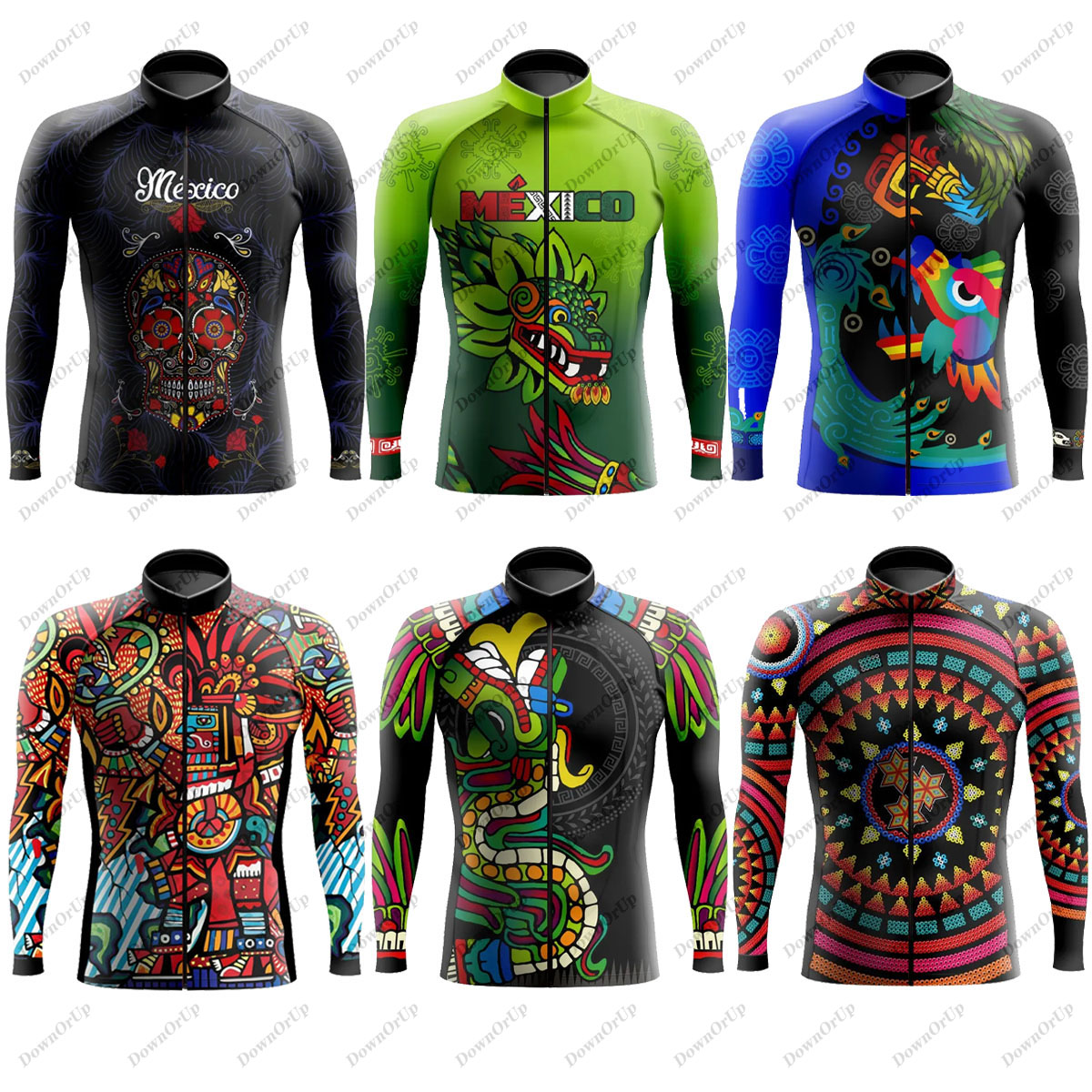 Mountain Biking New Mexico - Mexico Aztec Men's Long Sleeve Cycling