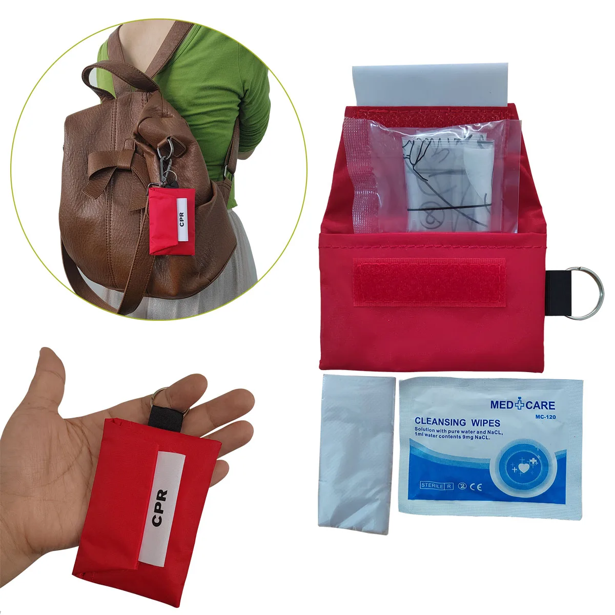 3 pcs CPR Face shield Key Chai - огляд і ціна Mountain Biking First Aid Kit