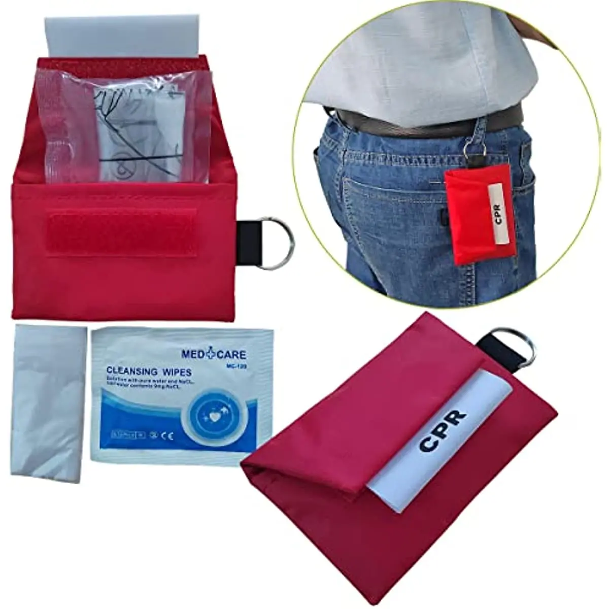 3 pcs CPR Face shield Key Chai - огляд і ціна Mountain Biking First Aid Kit